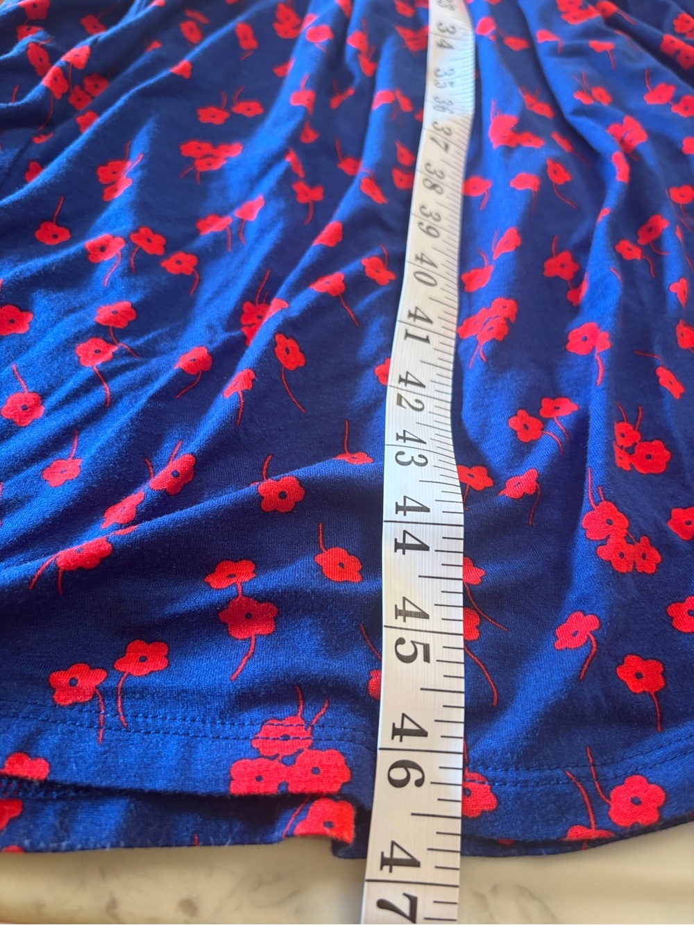 Boden Navy Floral stretchy Maxi Dress with puff sleeves 6R excellent! - Picture 9 of 11